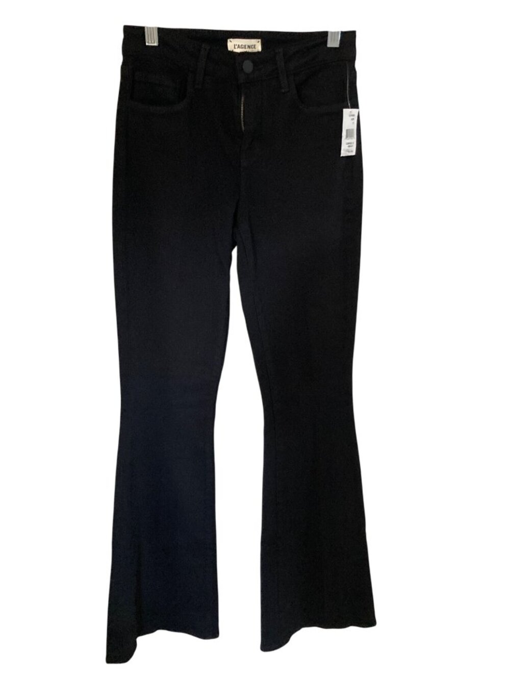 L'agence Women's Black Bell High Rise Stretch Flare Jean Tall Pants Size 24  NWT